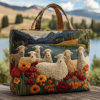 Handcrafted Bag - Sheep by the Lake