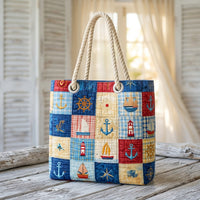 Plážová taška - Námořnický patchwork