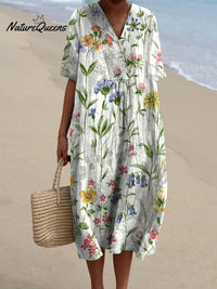 Women's Retro Floral A-Line Dress